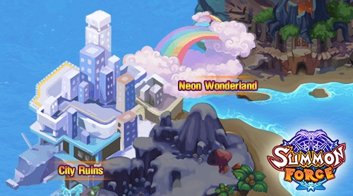 แผนที่ใหม่ City Ruins และ Neon Wonderland